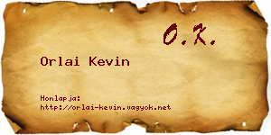 Orlai Kevin névjegykártya